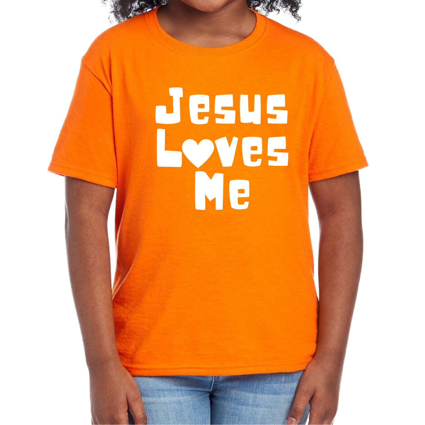 YOUTH Jesus Loves Me Short Sleeve Unisex T-shirt - Solid Colors
