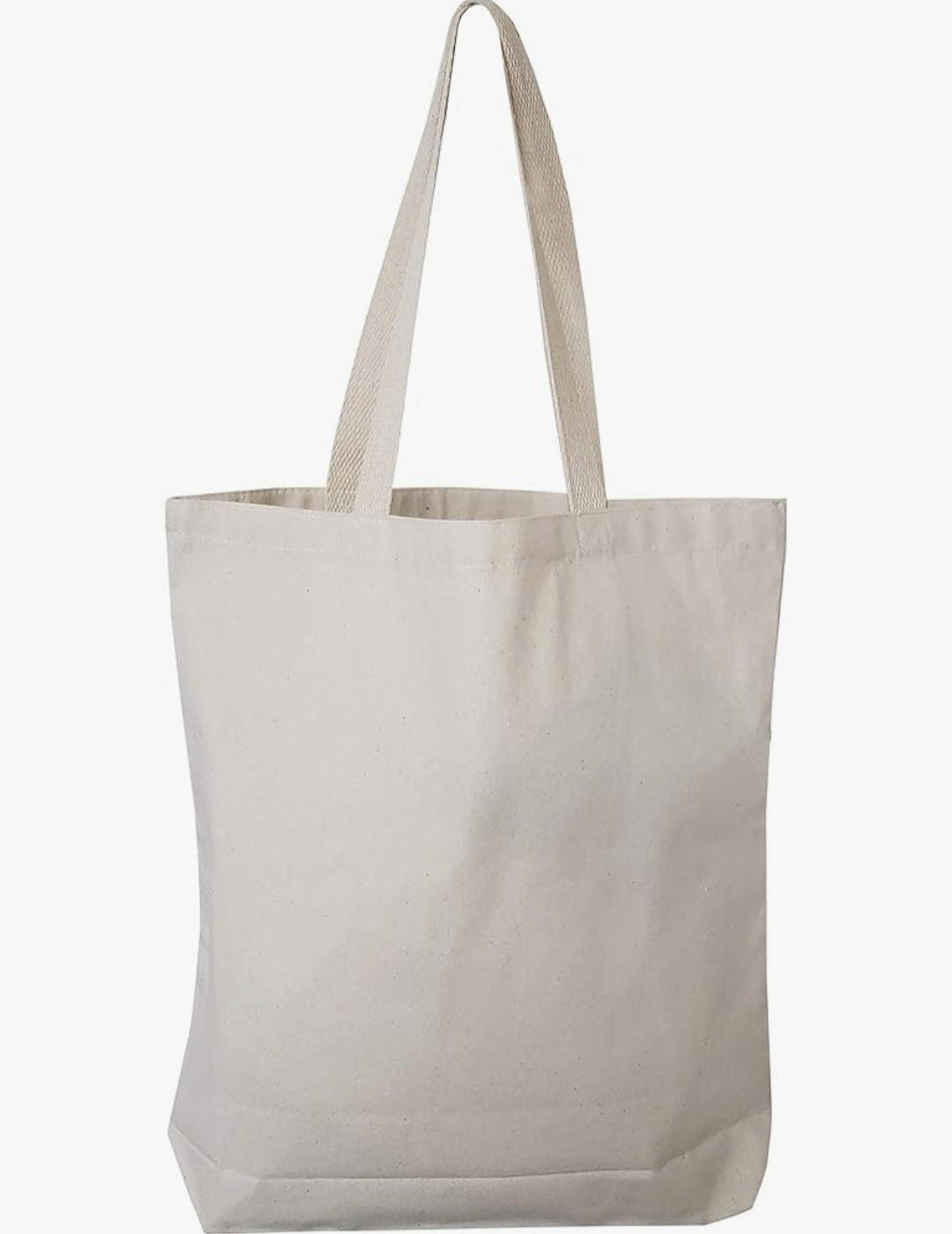 Full Color Design - Customized Sturdy Canvas Tote Bag with Bottom Gusset 15"W x 16"H x 3"G